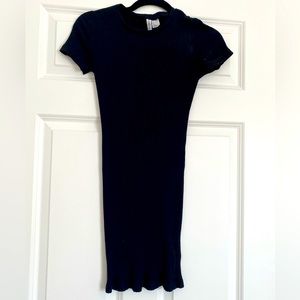 Divided Small Black Ribbed Bodycon